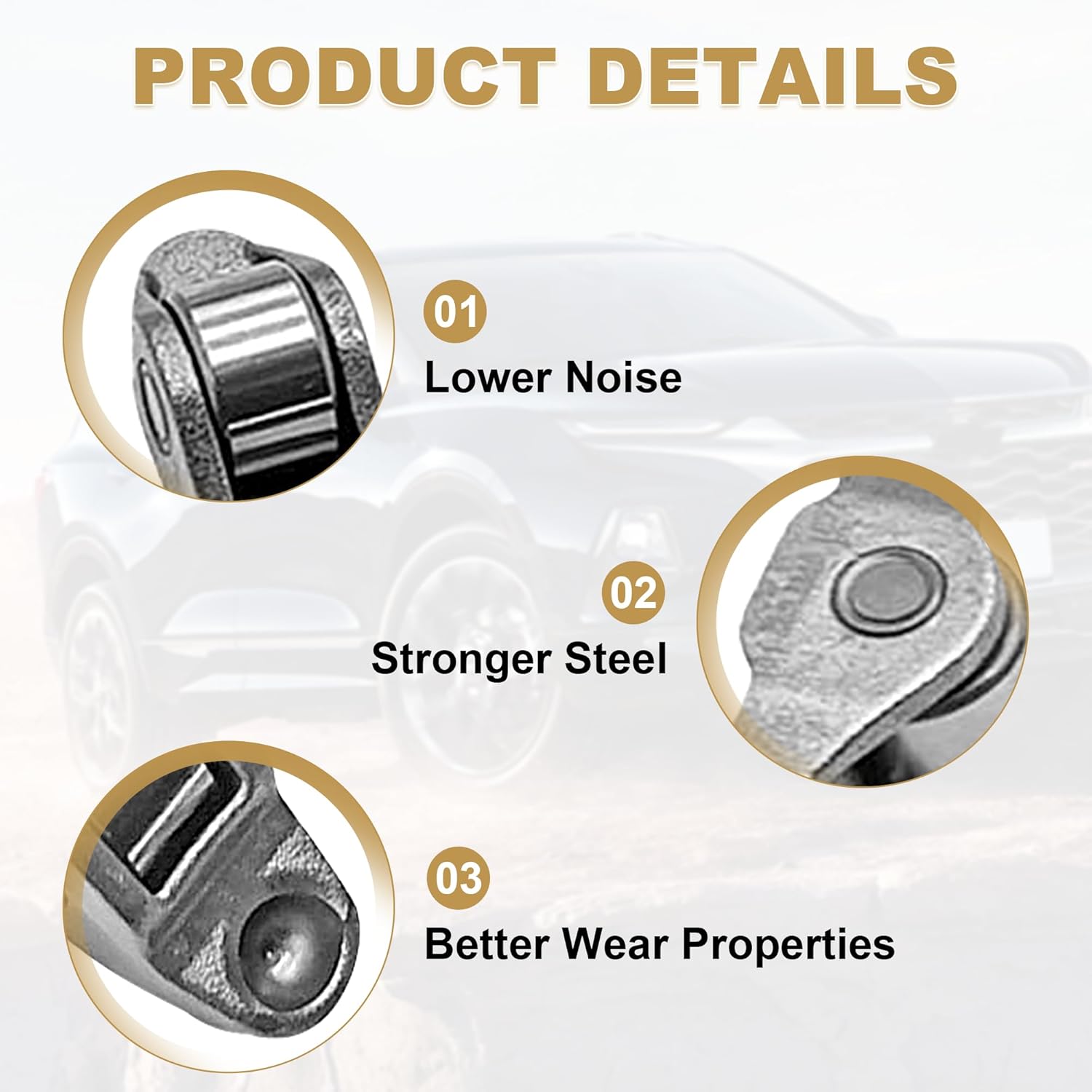 PartsFlow 16PCS Rocker Arm For 1999-2017 Buick Envision Regal Verano Cadillac ATS CT6 For Chevrolet Camaro Colorado Equinox Impala GMC Canyon Terrain 2.5L/2.8L/3.6L l4 V6 12656486 24100004 12565203