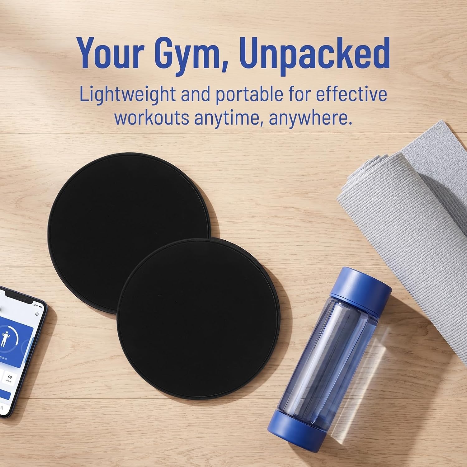 Ciieeo 2 Pairs Core Sliders for Workout Pilates Gliding Discs for Exercise, Portable Fitness Sliders with Stable Resistance and Foldable Rounded Design for Indoor and Outdoor Use