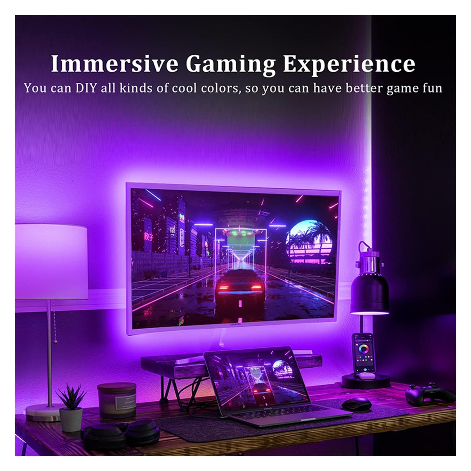 5 m 5050 zestaw taśm świetlnych LED 5 V niskiego napięcia aplikacja Bluetooth pilot TV tło atmosfera taśma świetlna 5050 RGB (18 szt./M)