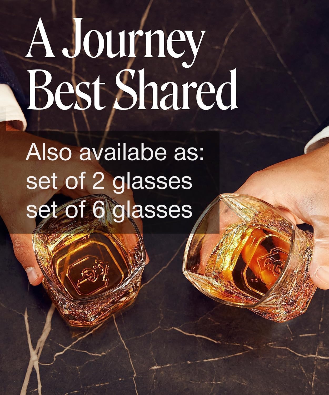 Unique Everest Bourbon Glasses Set of 4 in Gift Box - Mountains Theme - Heavy Freezable 8 OZ Old Fashioned Whiskey Glasses Set of 4 - Scotch Glass Set 4 - Whiskey Gifts for Men - Image 7