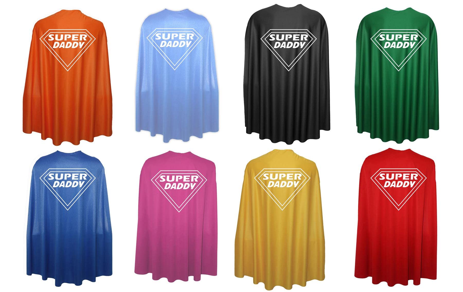 The Dragons Den Adults 35" Length Super Daddy Superhero Dad Fathers Day Fancy Dress [Orange]