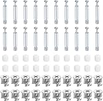 uxcell 10Set 15x14mm Furniture Cam Lock Fitting with 5.8x35mm Dowel Fasteners, 3-in-1 Metal Furniture Board Connecting Screws Bolts Assortment Kit for Cabinets Chairs Drawer