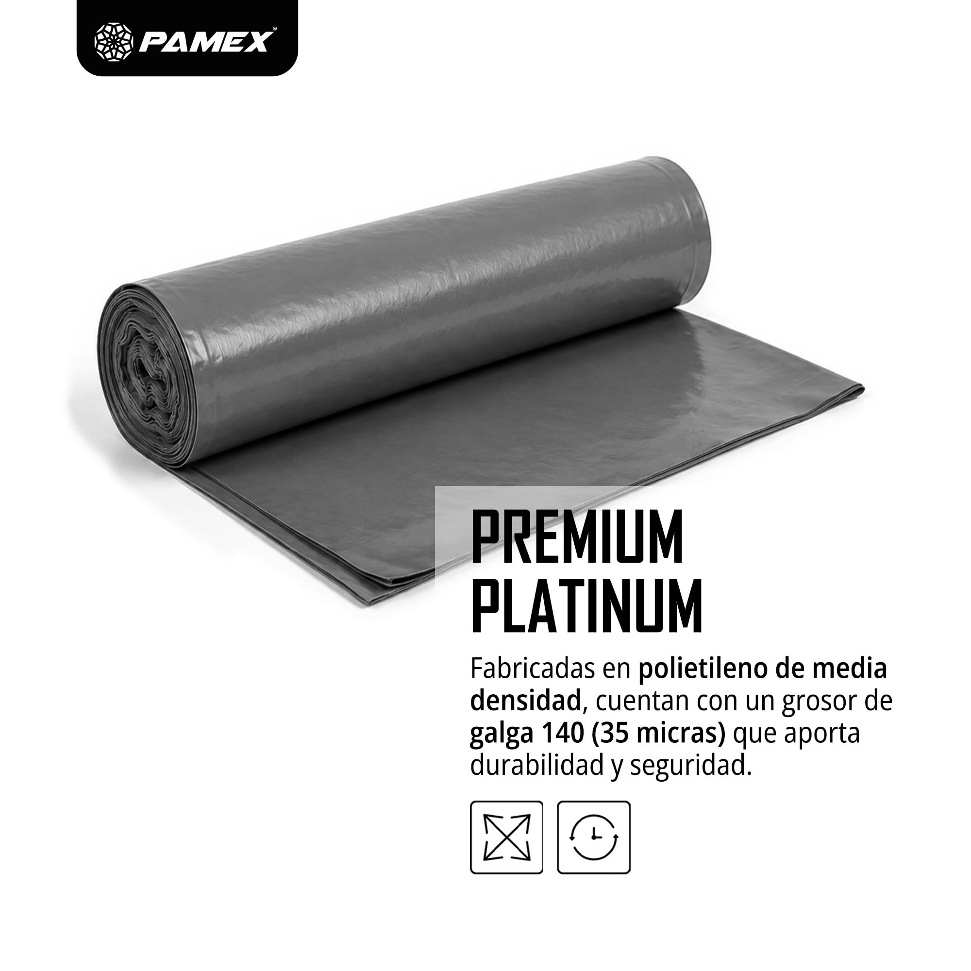 Pamex Bolsa Basura Premium 110l Platinum 25 Sets