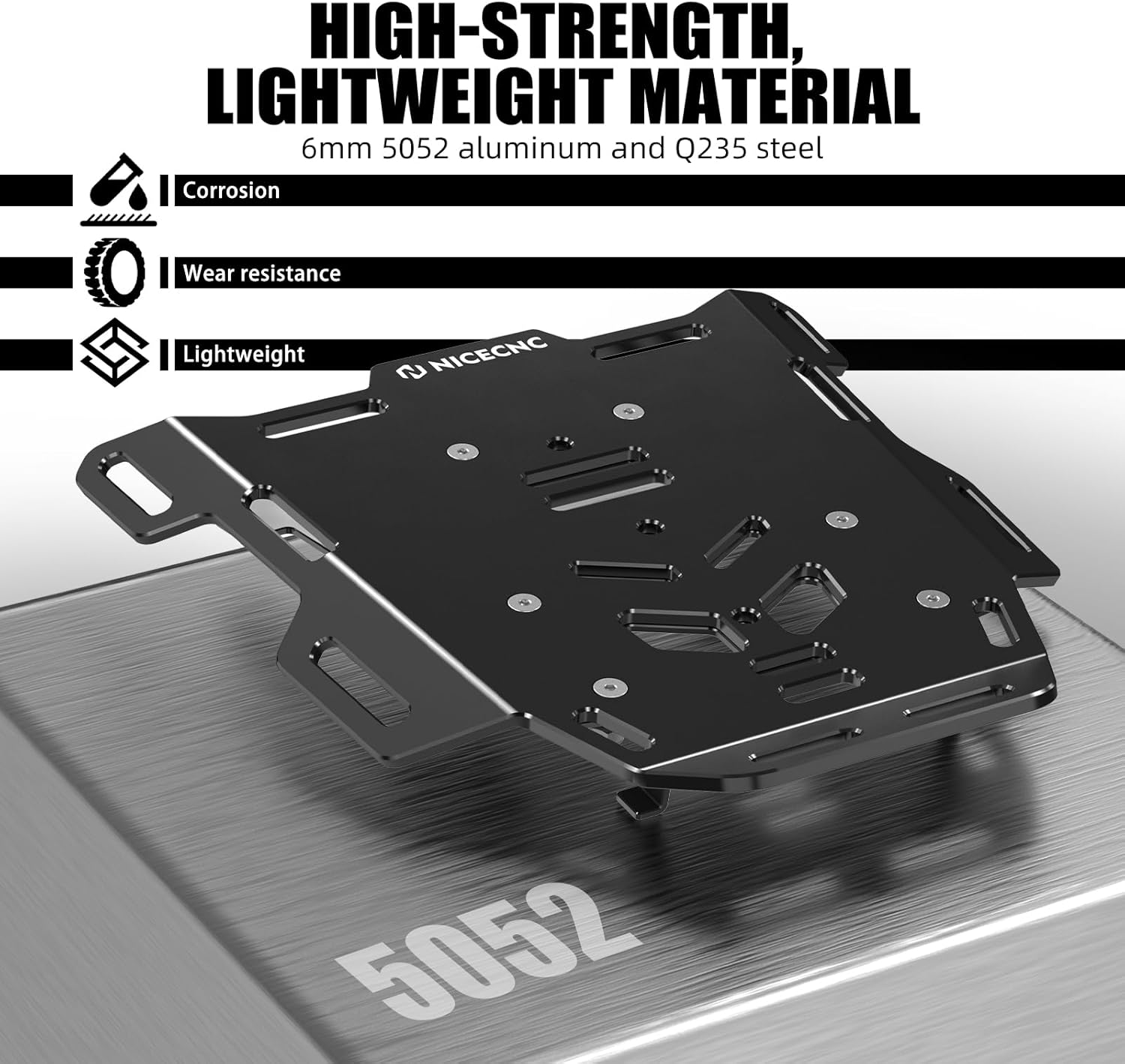 NICECNC Rear Pillion Luggage Rack Kit Compatible with BMW R1250GS 2018-2023，Compatible with BMW R1250GS Adventure 2018-2024，Replaces for 52538564242 Seat Cushion