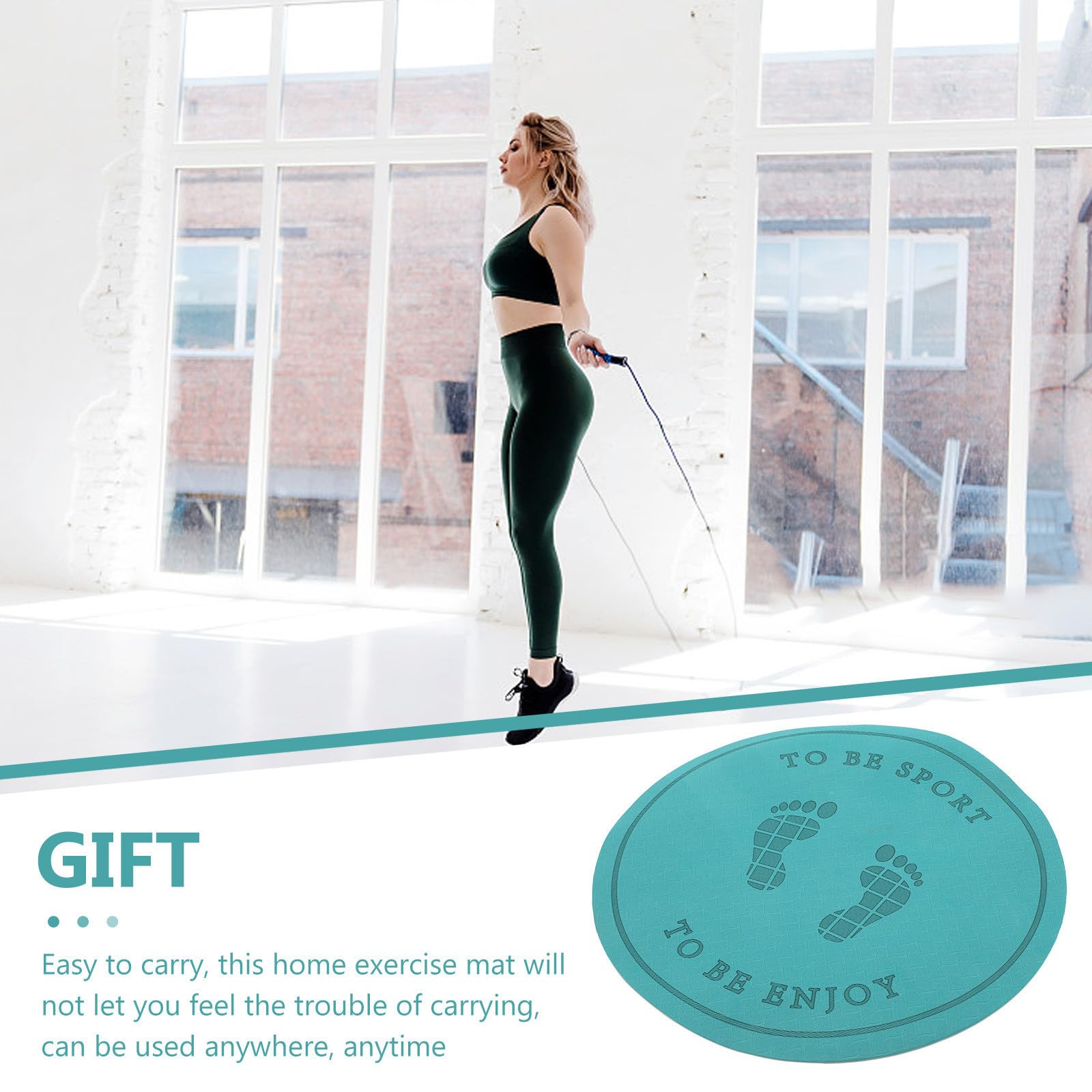 Happyyami 2 Uds Estera Para Saltar Almohadillas De Entrenamiento Para Piso Estera Para Cinta De Correr Cuerda Para Saltar Sin Cuerda Almohadilla De Yoga Almohadillas De Ejercicio Para Piso