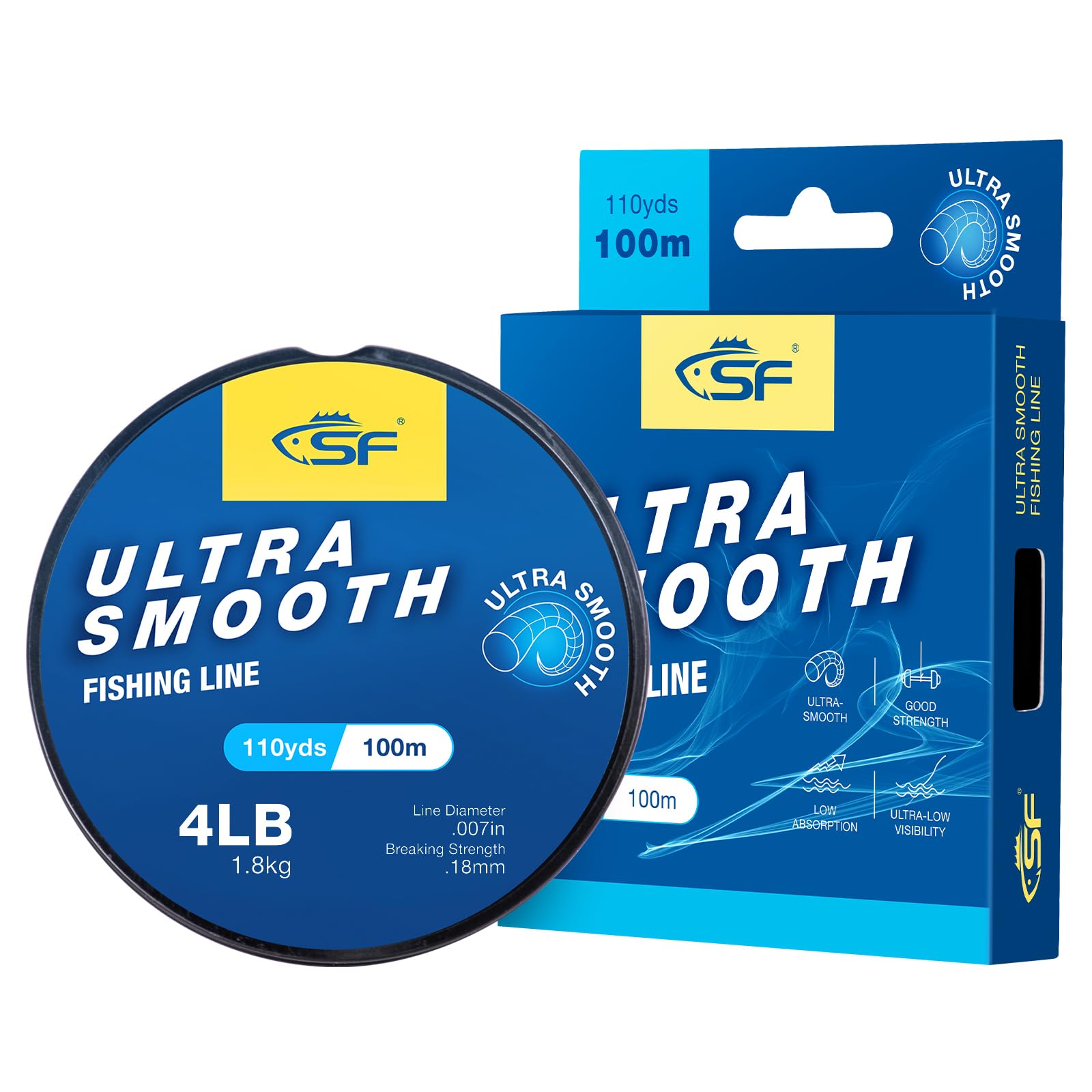 Snapklik.com : SF 4LB/1.8KG Ultra Smooth Monofilament Fishing Line