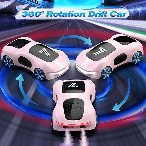 Miniatura 3 de AEROQUEST Auto de control remoto con detección de gestos, auto de acrobacias a control remoto con rociado ligero y sonido, 2.4 GHz Hobby RC Cars Toy