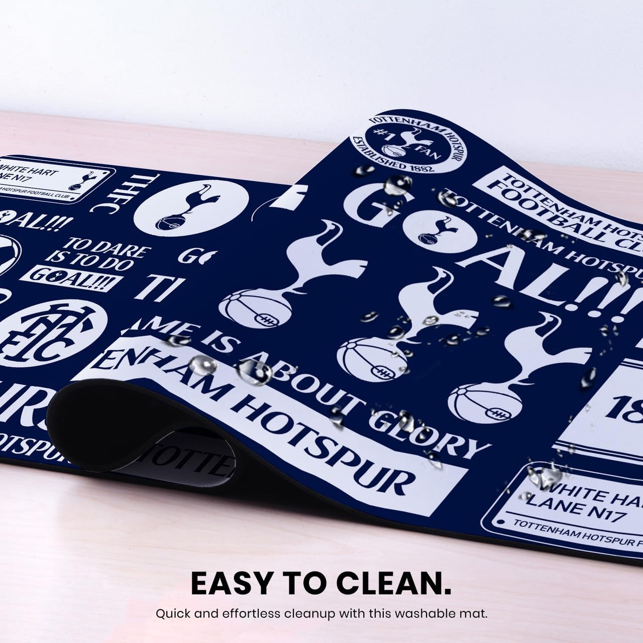 Head Case Designs Officially Licensed Tottenham Hotspur F.C. Sticker Collage Logo Art 37.4 x 15.75 x 0.16 inches (900 x 400 mm) - XL Gaming Office Desk PC Keyboard Mouse Mat Pad