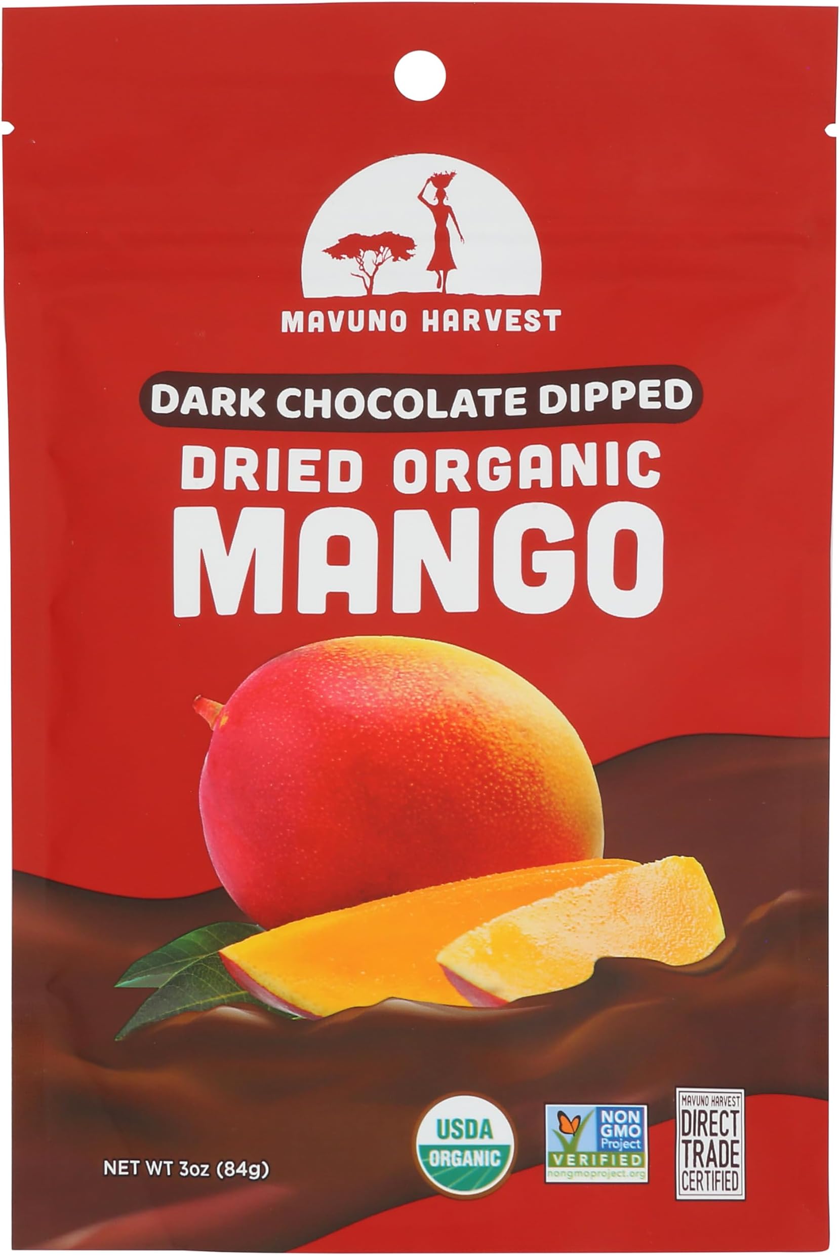 Mavuno, Chocolate Dipped Mango, 3 Ounce