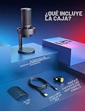 FIFINE USB PC Microphone Gaming pour Streaming, Podcasts, RGB Condensateur Microphone pour Mac PS4 PS5, avec Contrôle RGB, Touche Muette, Prise Casque, Filtre Anti-Pop - 7