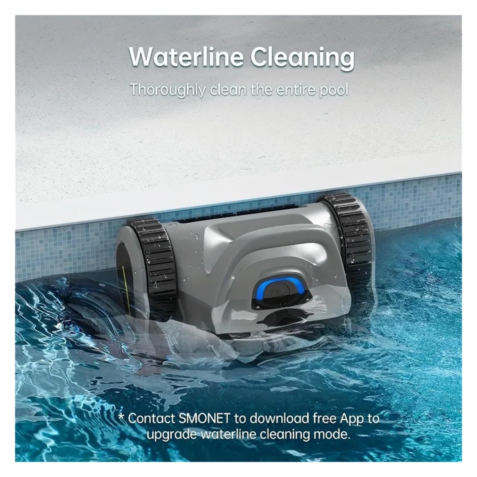 Robot nettoyeur de piscine sans fil – Aspirateur de piscine 180 W Moteur sans balais, aspiration 45 000 Pa, escalade murale, navigation sonar