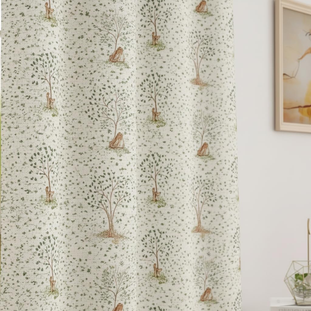 STITCHNEST 'Floréa Series' Premium Satin Room Darkening Curtains 7 Feet Long Set of 2 | Door Curtain 7 x 4 Feet | Blocks