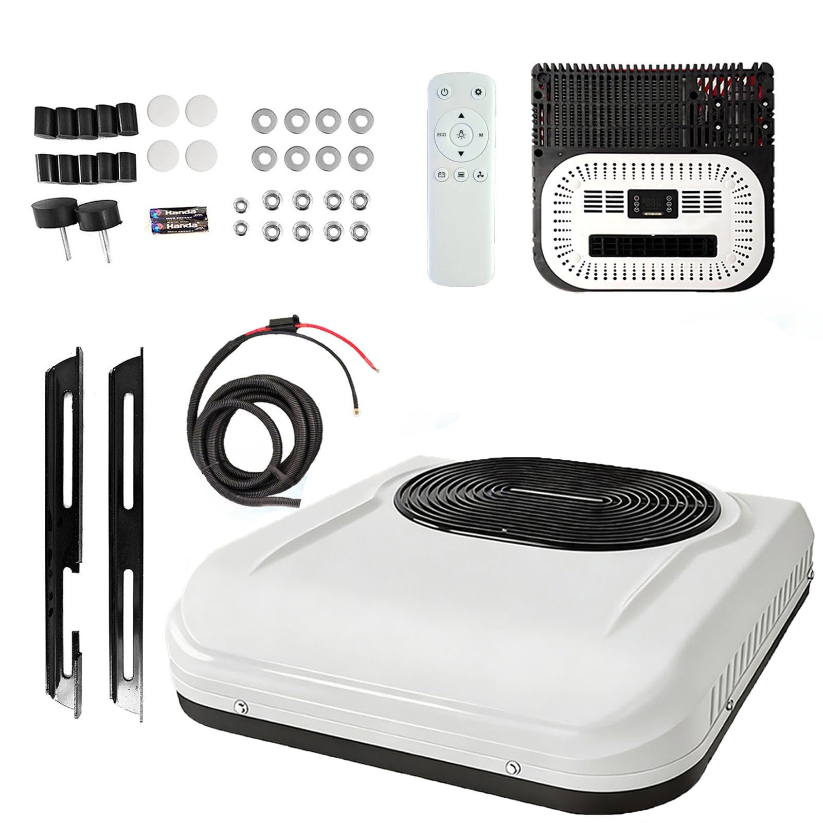 Koyike Scroll Type 12V 24V Rv Air Conditioner 7000 Btu Rooftop Ac Unit 2000W Cooling Capability Dc Inverter System For Truck Camper Van Motorhome Quiet Performance(,24V)
