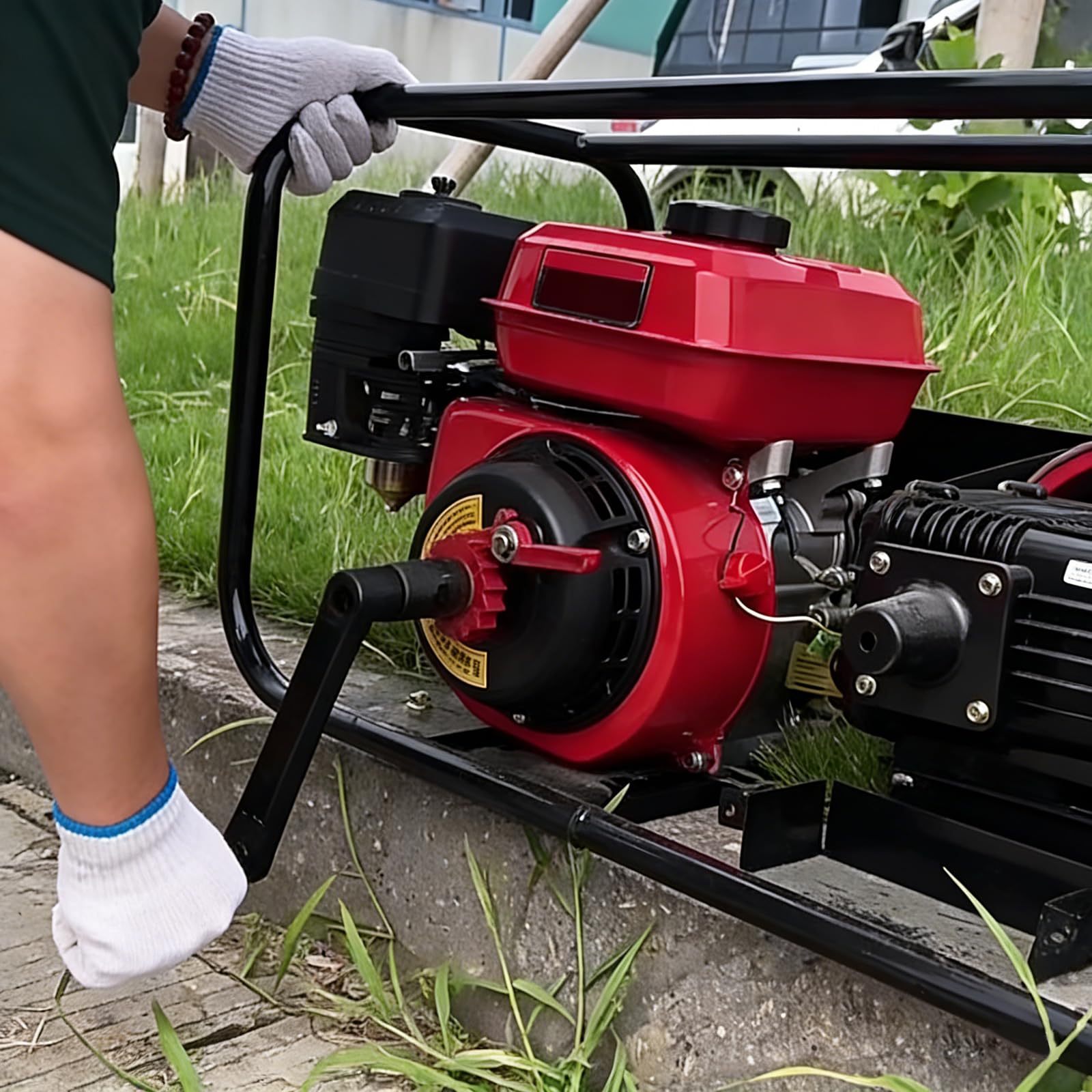 Easy Start - Avviatore a manovella per motori a benzina da 168/170 F, meccanismo non tirante, multifunzione, per spruzzatori e motozappe, avvio facile