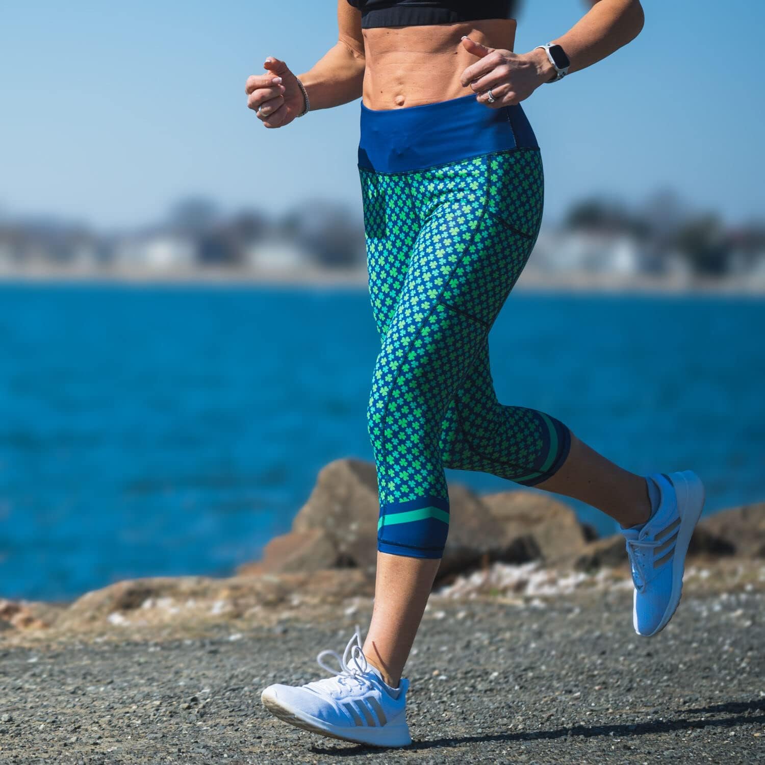 Gone For a Run Running Performance Capris | RunTechnology Active Women's Patterned Workout Leggings