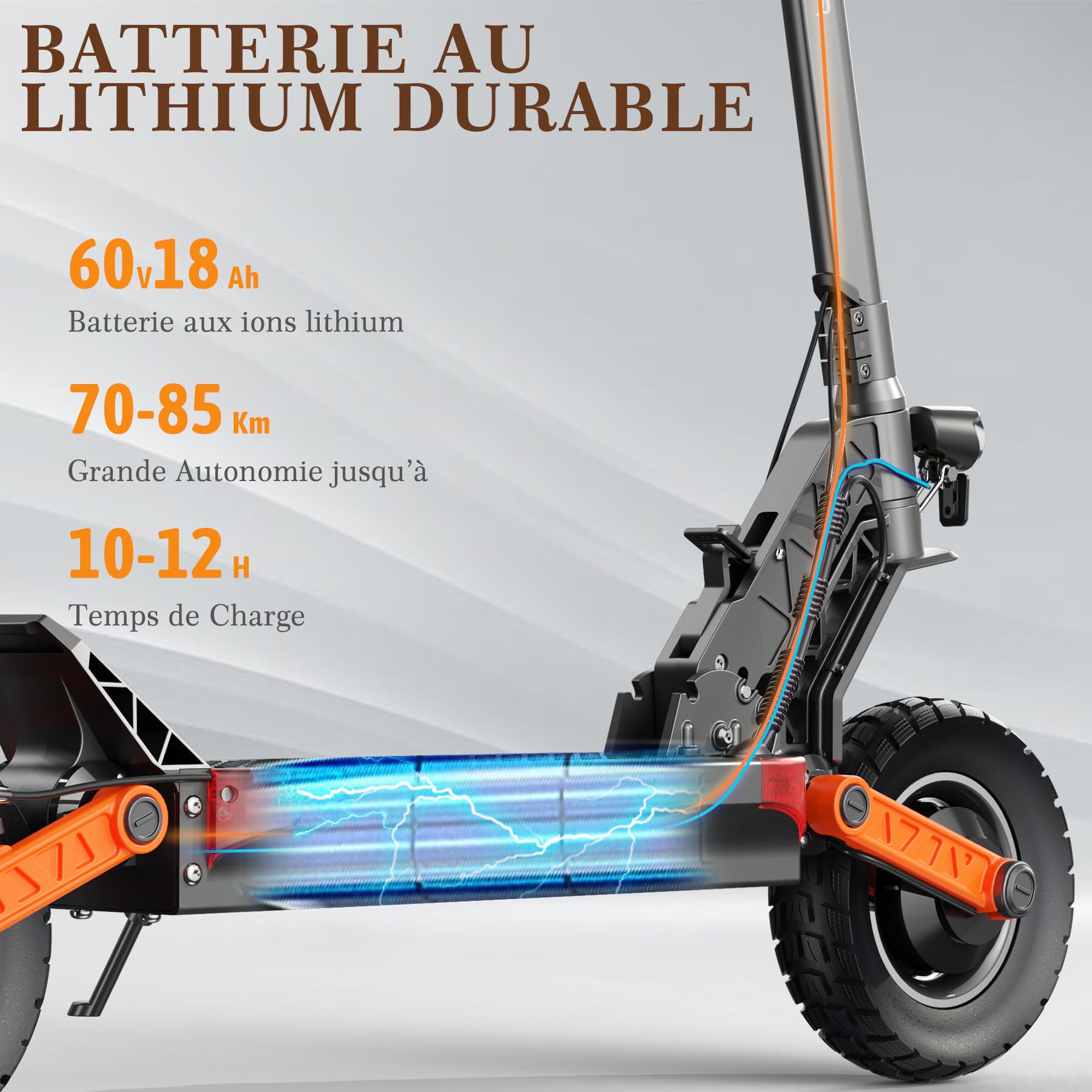 JOYOR Trottinette Electrique Adulte S/T Serie Autonomie 50-90KM Batterie 48/60V 13/18/26Ah Moteur 600W/600W*2/1000W*2 Trotinette Electrique Puissante Tout Terrain Ultra Legere Double Suspension