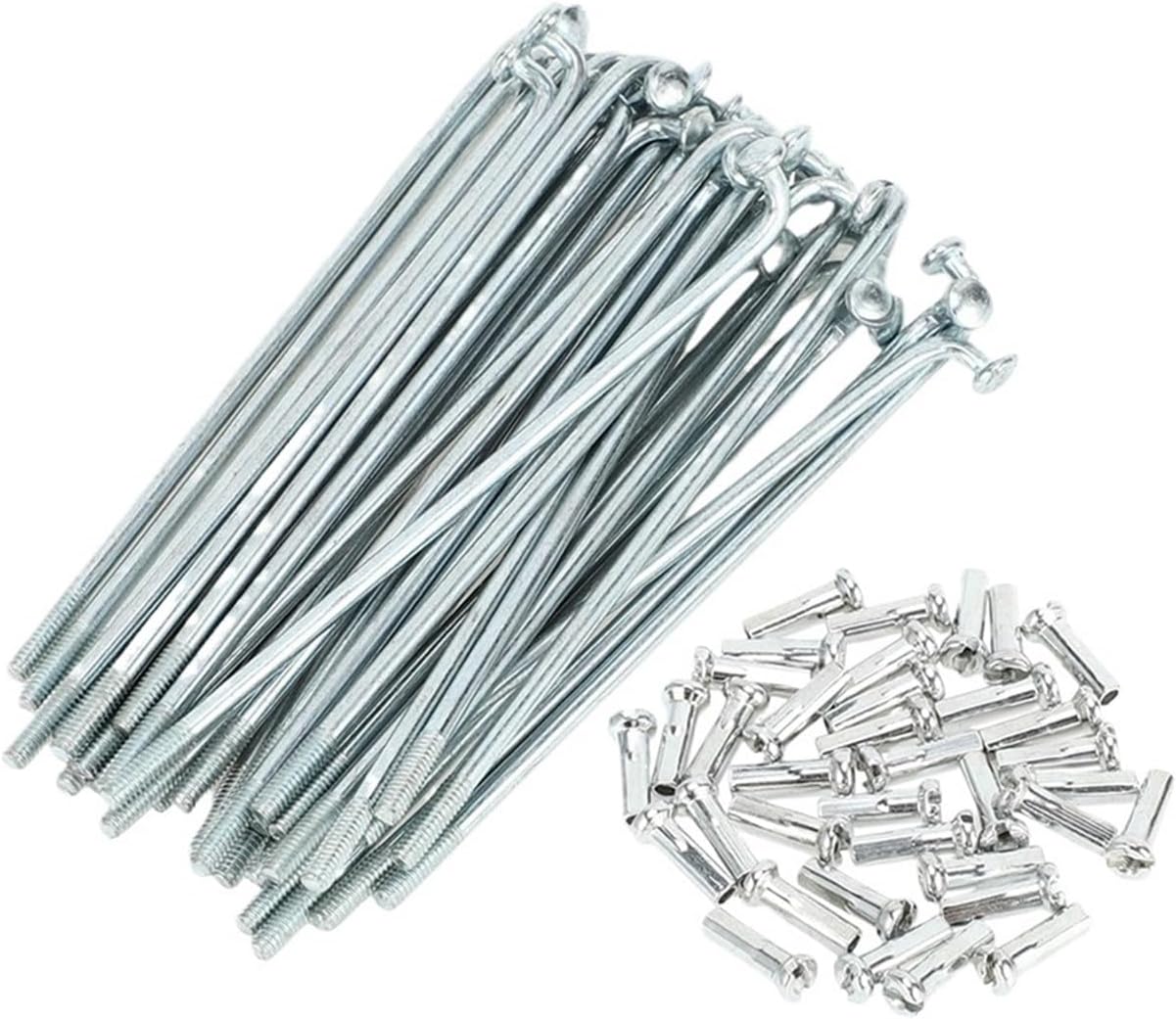 Bicycle Spokes Bike 72pcs Bicycle Spokes Bike Wheel Spokes Carbon Steel Galvanized for All Bikes(72pcs-133mm)