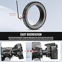 Vista 5 de Alstar - Adaptador de fotos para telescopio Pentax-k SLR/DSLR, adaptador de cámara para telescopio de montaje en T, incluye anillo T T2 para DSLR
