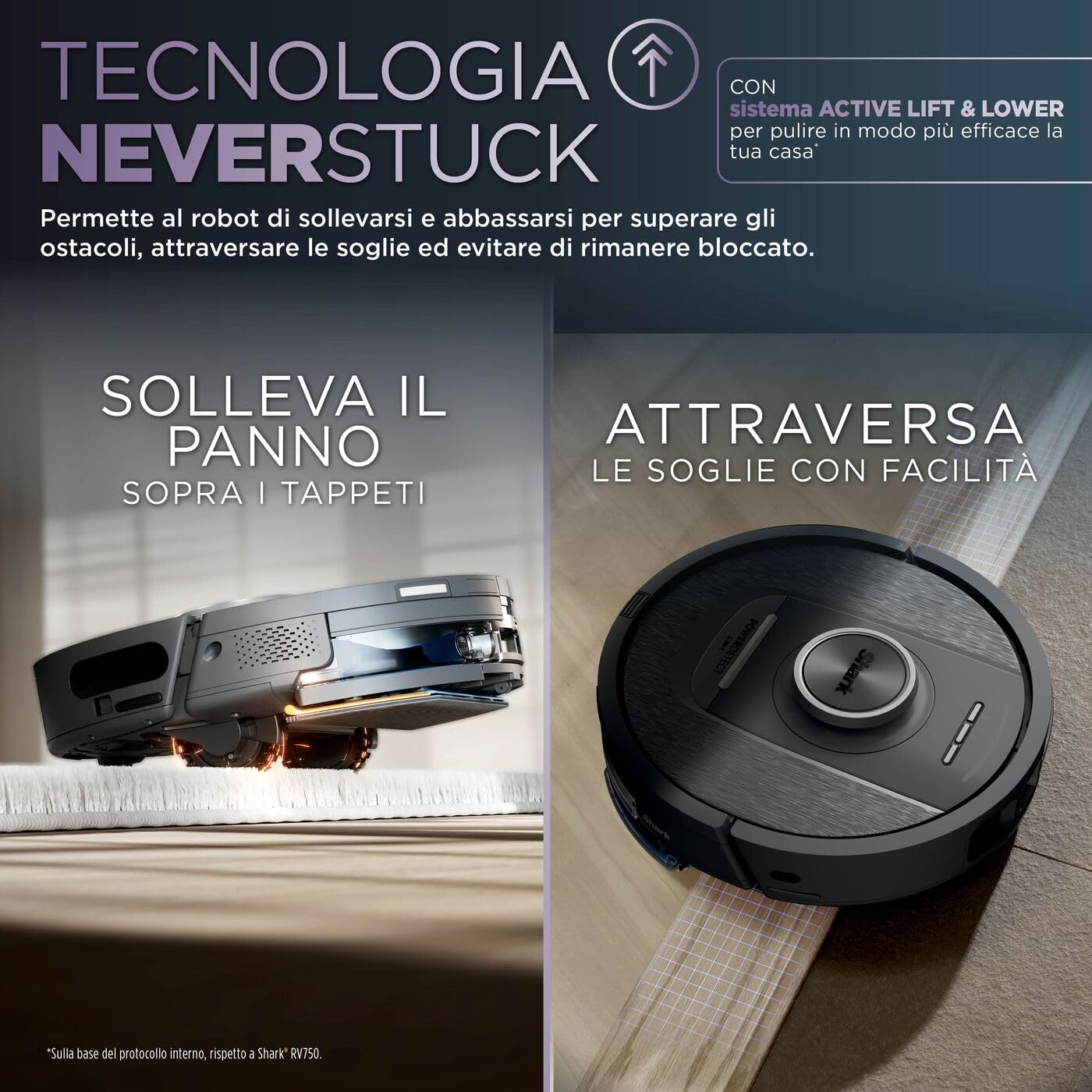 Shark PowerDetect, Robot Aspirapolvere Lavapavimenti 2 in 1, WiFi/App, Nero