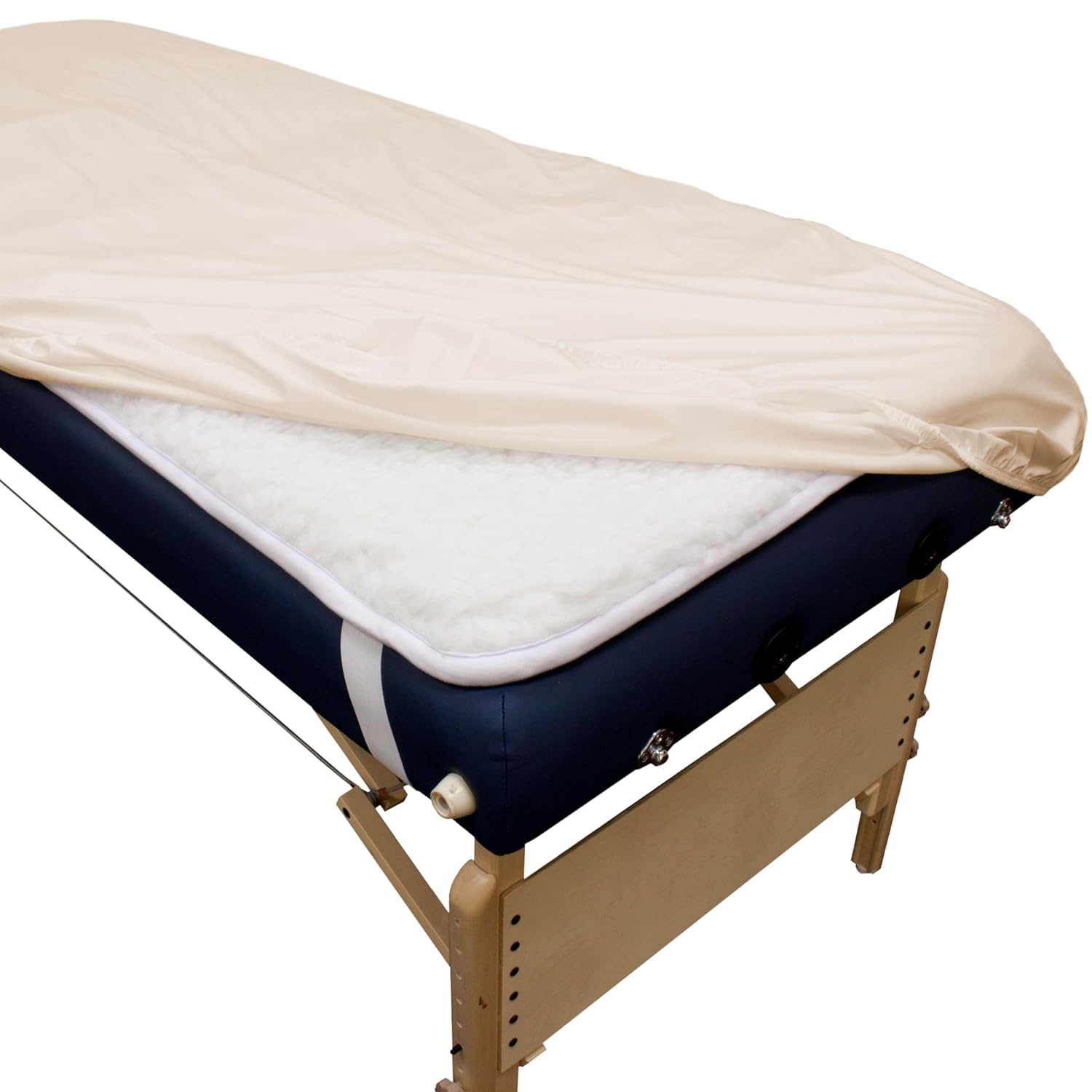 Body Linen 10 Pack Protective Massage Table Cover -Reusable Barrier with Wipe Clean Surface. Waterproof PUL Material, Machine Washable. Protects Table Surface, Warmer and Pad -Natural