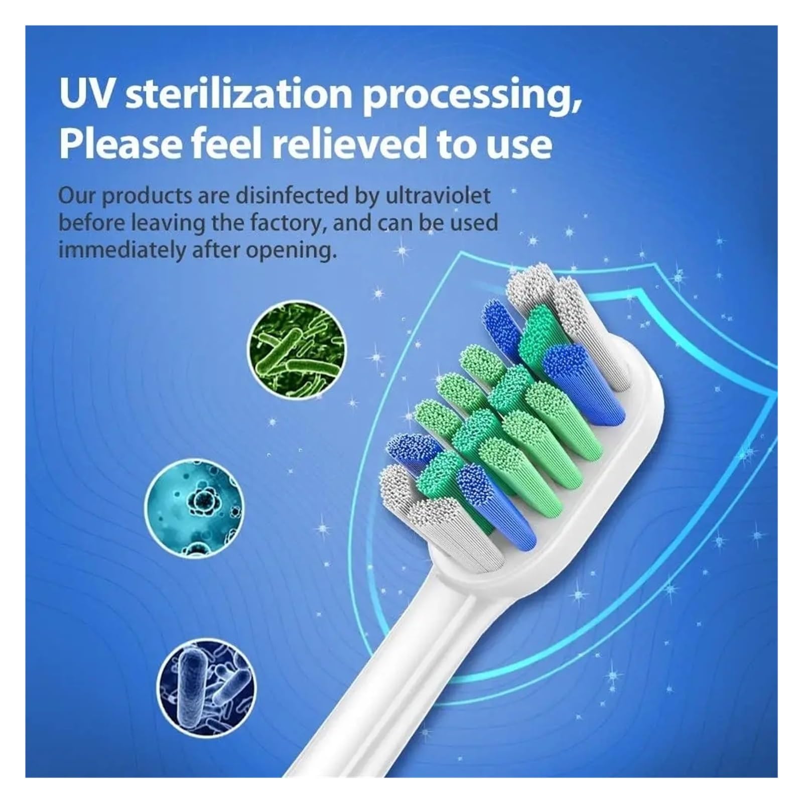 tianwandong 8 testine di ricambio compatibili con spazzolini elettrici con manico e tappi(8pcs PrecisionClean)