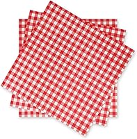 Vista 21 de Gatherfun Servilletas de papel desechables a cuadros blancos y negros para cenas, picnic y fiestas (paquete de 50)
