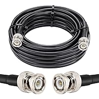 Vista 10 de RG8X - Cable coaxial BNC macho a BNC macho de 3 pies, 2 unidades, 50 ohmios, pérdida ultra baja para antena, radio RF, módem, osciloscopio