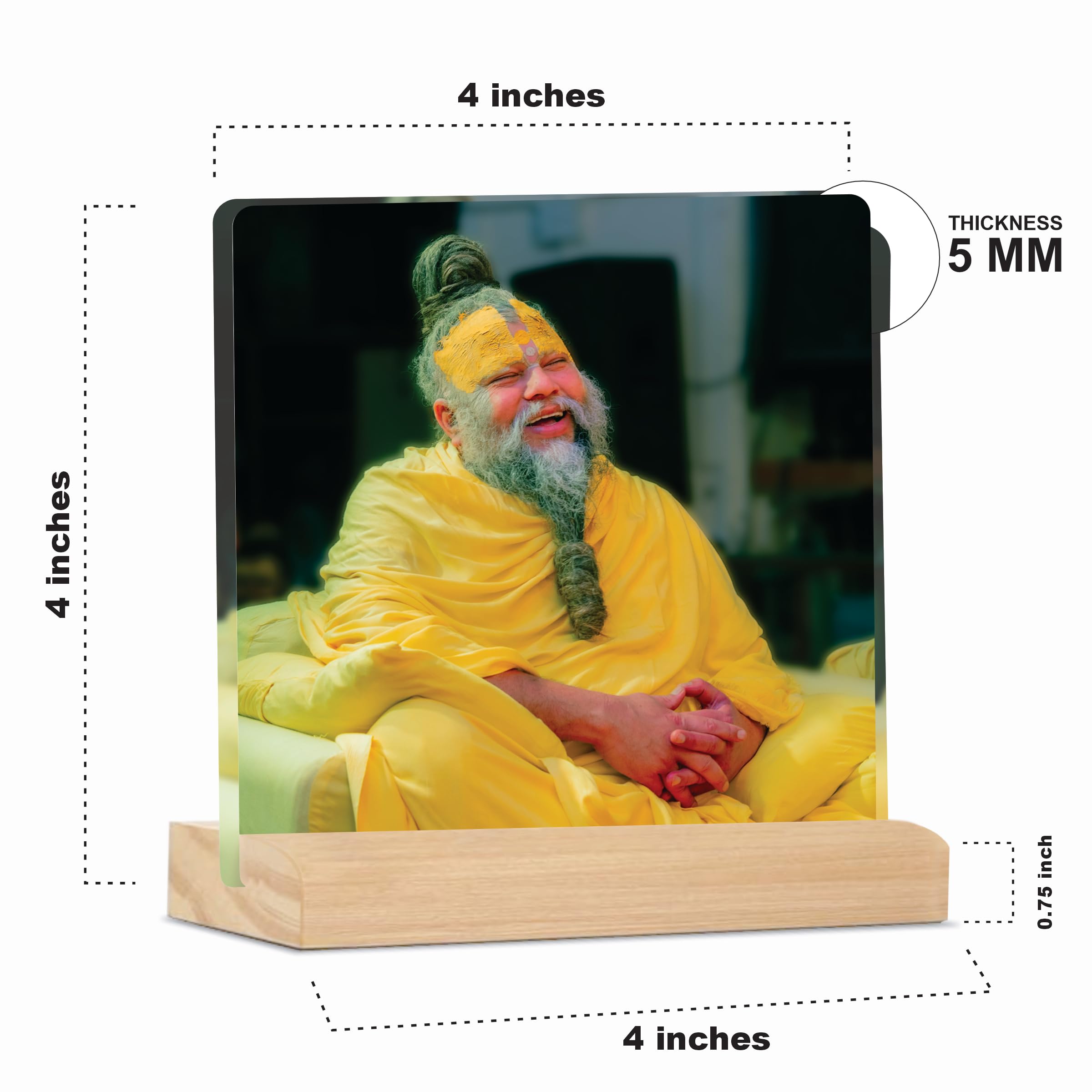 Divine Photo Frame of Premanand Maharaj Ji - Spiritual Gift -4