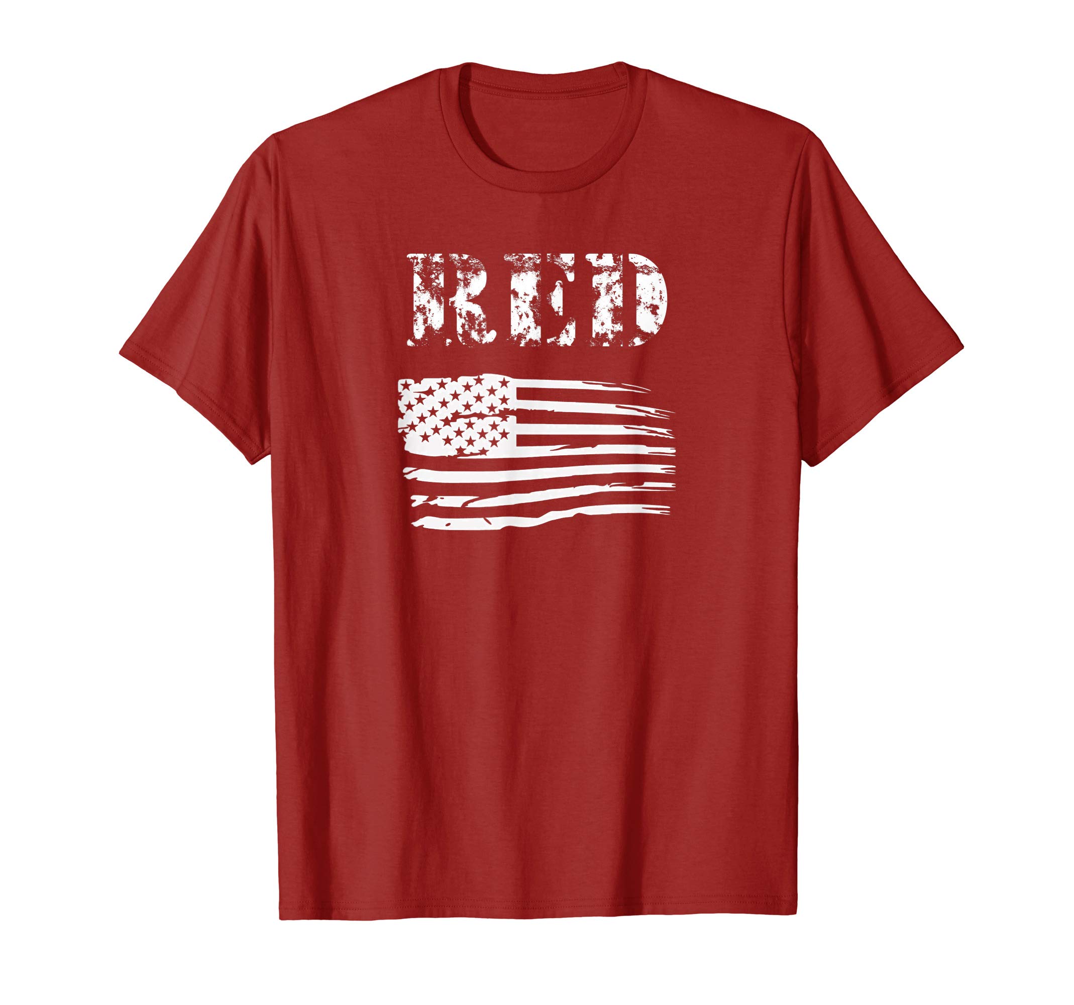 RED Distressed, Remember Everyone Deployed with US Flag T-Shirt
