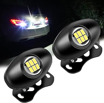 Back Lamp, Aftermarket Tail Lamp, License Plate Light, Universal Safety Driving, Ultra Bright Lens, Waterproof, Easy Installation, Angle Adjustable, For Cars, Motorcycles, 12 V/24 V, 6000K