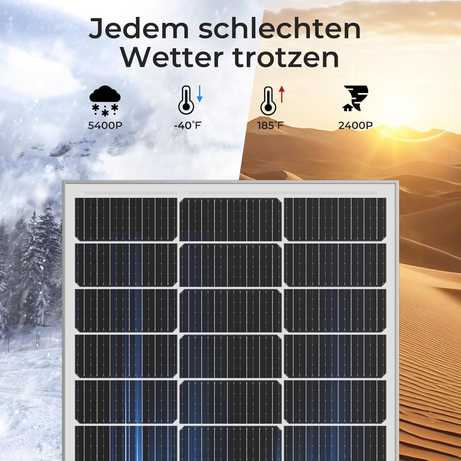 Panel solar 18BB de 400 W, tipo N de 12 V, 2 módulos solares de 200 W, módulos fotovoltaicos monocristalinos de alta eficiencia, impermeabilidad IP68 y conectores MC4 para RV, barco, techo (2