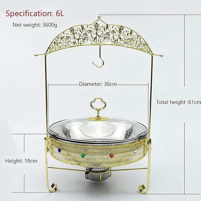 Estufa Eléctrica de Acero Inoxidable para Buffet - Caldero y Calentador miniatura 2