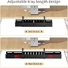 Bandeja organizadora de cables debajo del escritorio, expandible de 25.2 a 38.6 pulgadas, negra | acero al carbono de alta resistencia, montaje con abrazadera sin perforación, gestión de cables ajustable para oficina y hogar, resistente a la oxidación 3