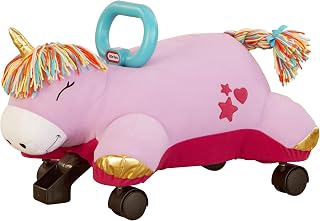Little Tikes Unicorn Pillow Racer, Soft Plush Ride-On Toy for Kids Ages 1.5 Years and Up