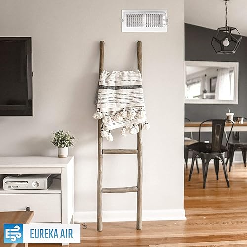 Miniatura 7 de Deflector de ventilación  Redirige el flujo de aire  Se adapta a registros de ventilación de 10 a 14 pulgadas de ancho para pisos, paredes y techos