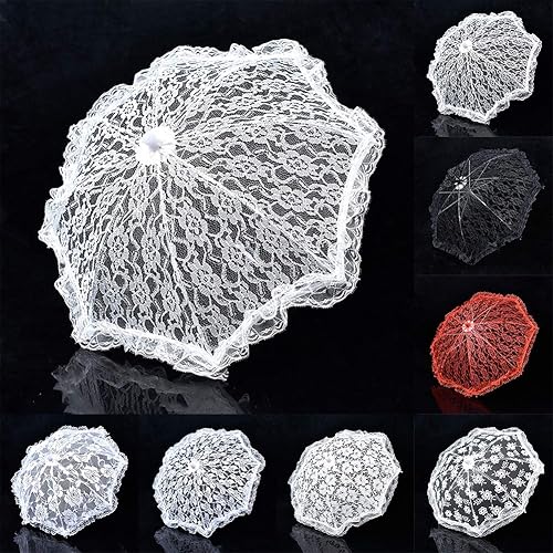 Miniatura 3 de Ochine Paraguas de encaje blanco sombrilla de encaje blanco paraguas paraguas vintage boda boda paraguas foto paraguas paraguas paraguas pequeño