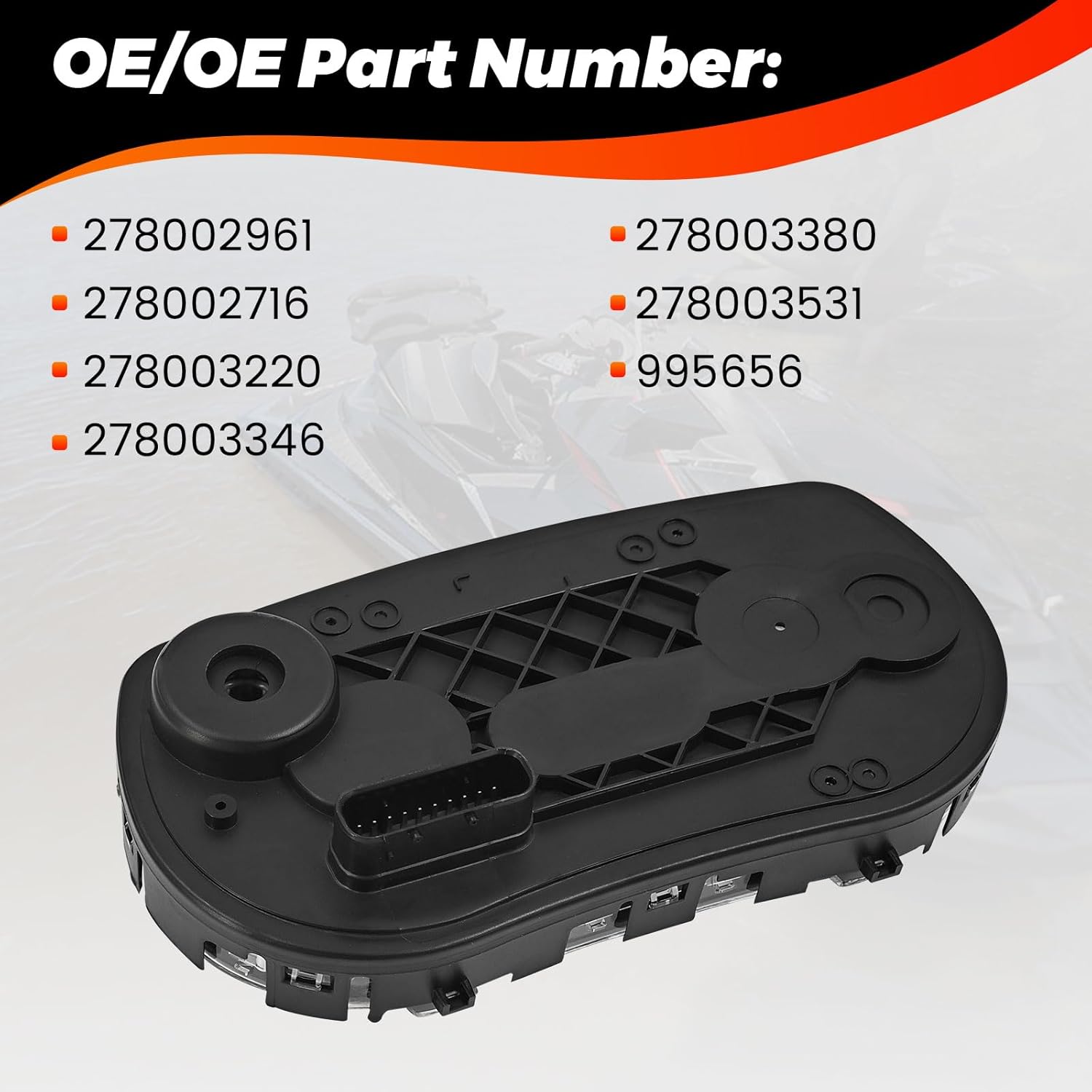 278002961 LCD Gauge Instrument Cluster Assembly Compatible with Sea-Doo RXP-X RXT-X AS 260 260RS 2012-2013 Replace 278002716 995656