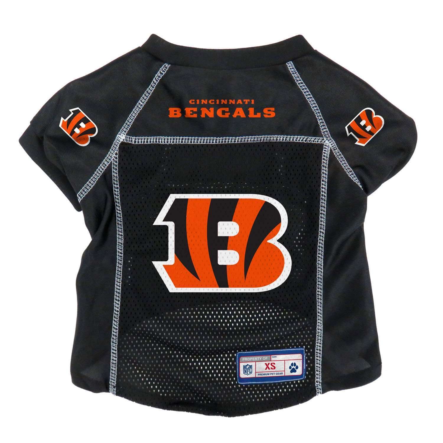 Littlearth Unisex-Adult NFL Cincinnati Bengals Basic Pet Jersey, Team Color, Large