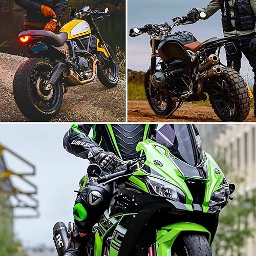 Miniatura 6 de Espejos de motocicleta con extremo de barra, espejos laterales universales redondos de 78 pulgadas con mango trasero compatibles con la mayoría de