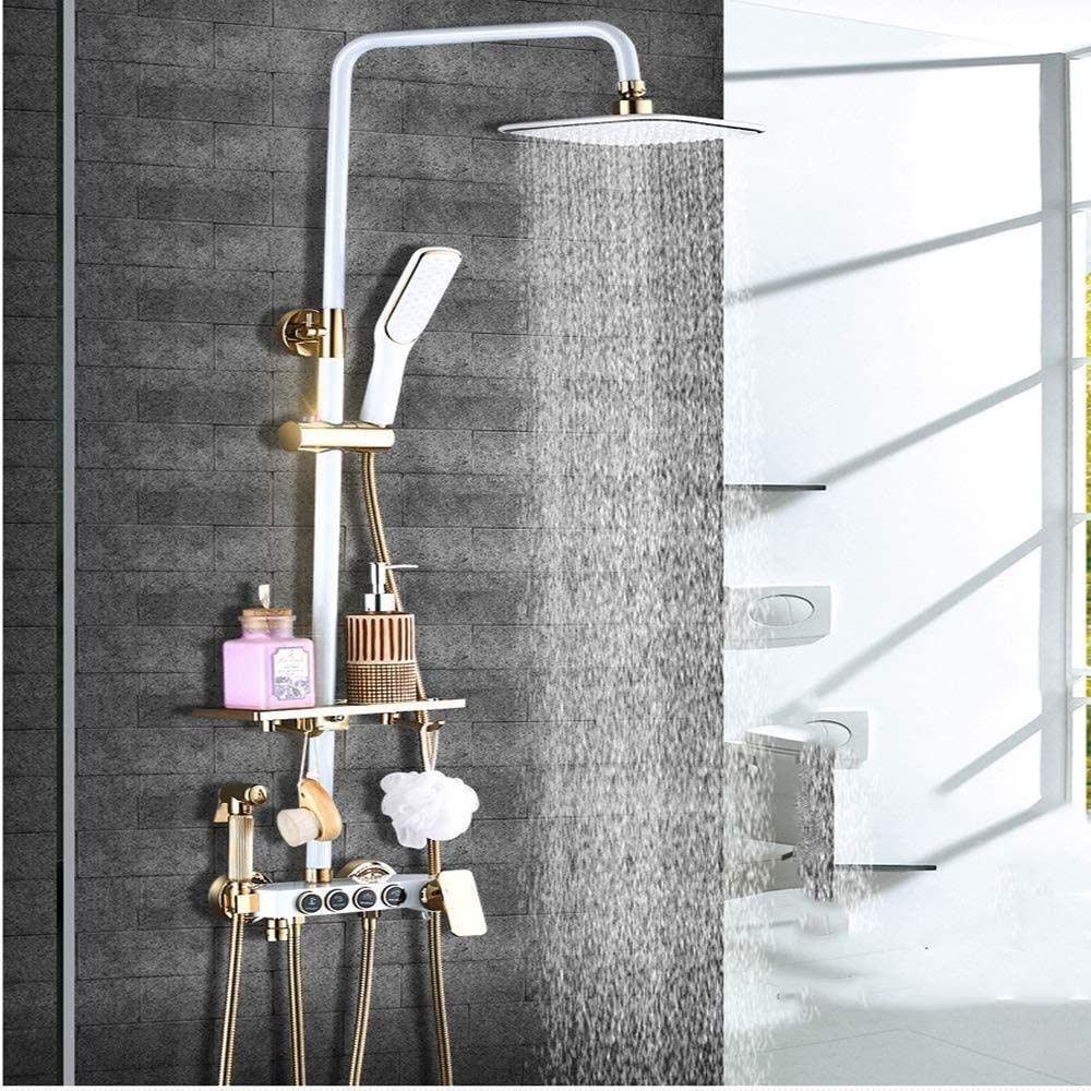Set de douche tout cuivre pour manque de pression installation murale