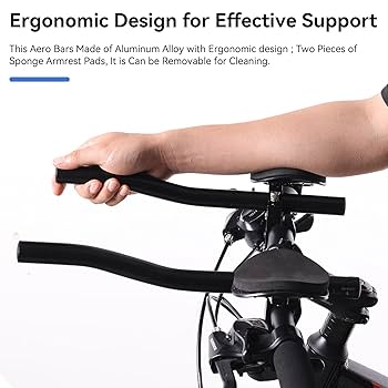 Bicycle Rest TT Handlebar Clip On Aero Bars Mountain Road Bike Handlebar Extension Triathlon Aerobars Tri Bars Aluminum Alloy