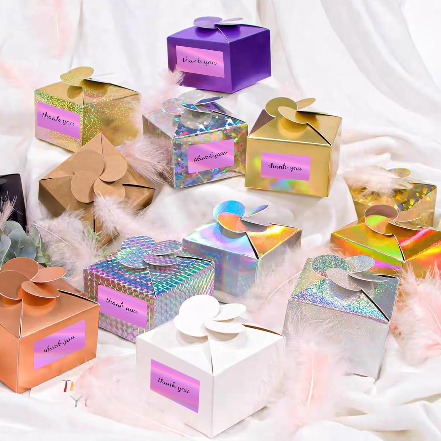 2.25"x1.25" Direct Thermal Labels, Holographic Thermal Printer Labels for Barcode, Self-Adhesive Address Shipping Thermal Label Stickers-1 Roll, 300 Labels, Holographic Pink - Image 6