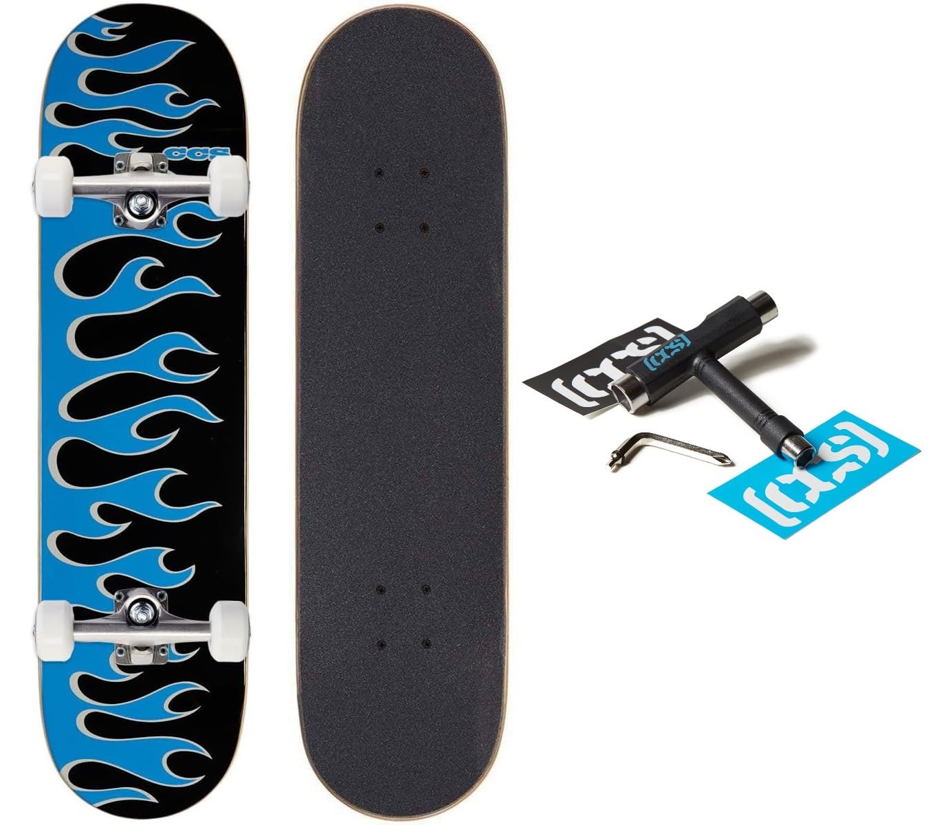 [CCS] Skateboard Complete | Maple Wood | Professional Grade | Fully Assembled with Skate Tool &amp; Stickers | Adults, Kids, Teens, Youth | Boys &amp; Girls