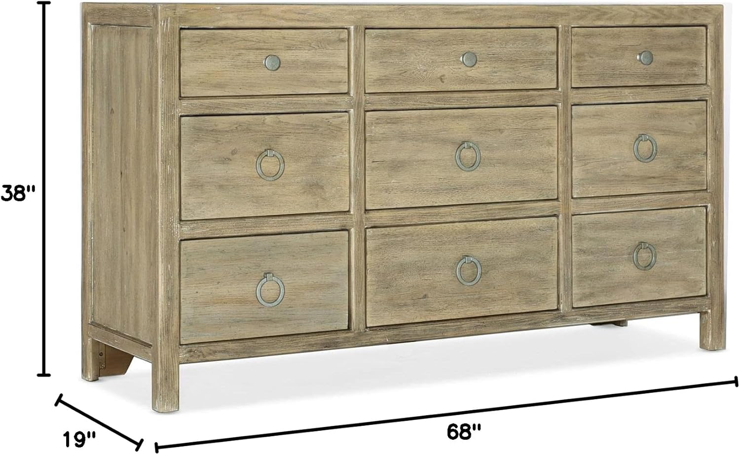 Hooker Furniture Bedroom Surfrider Nine-Drawer Dresser