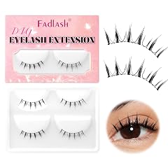 FADLASH Lash Clusters 2 Pairs Clusters DIY Eyelash Extensions False Eyelashes with Natural Wispy and Fluffy Effect Reusable