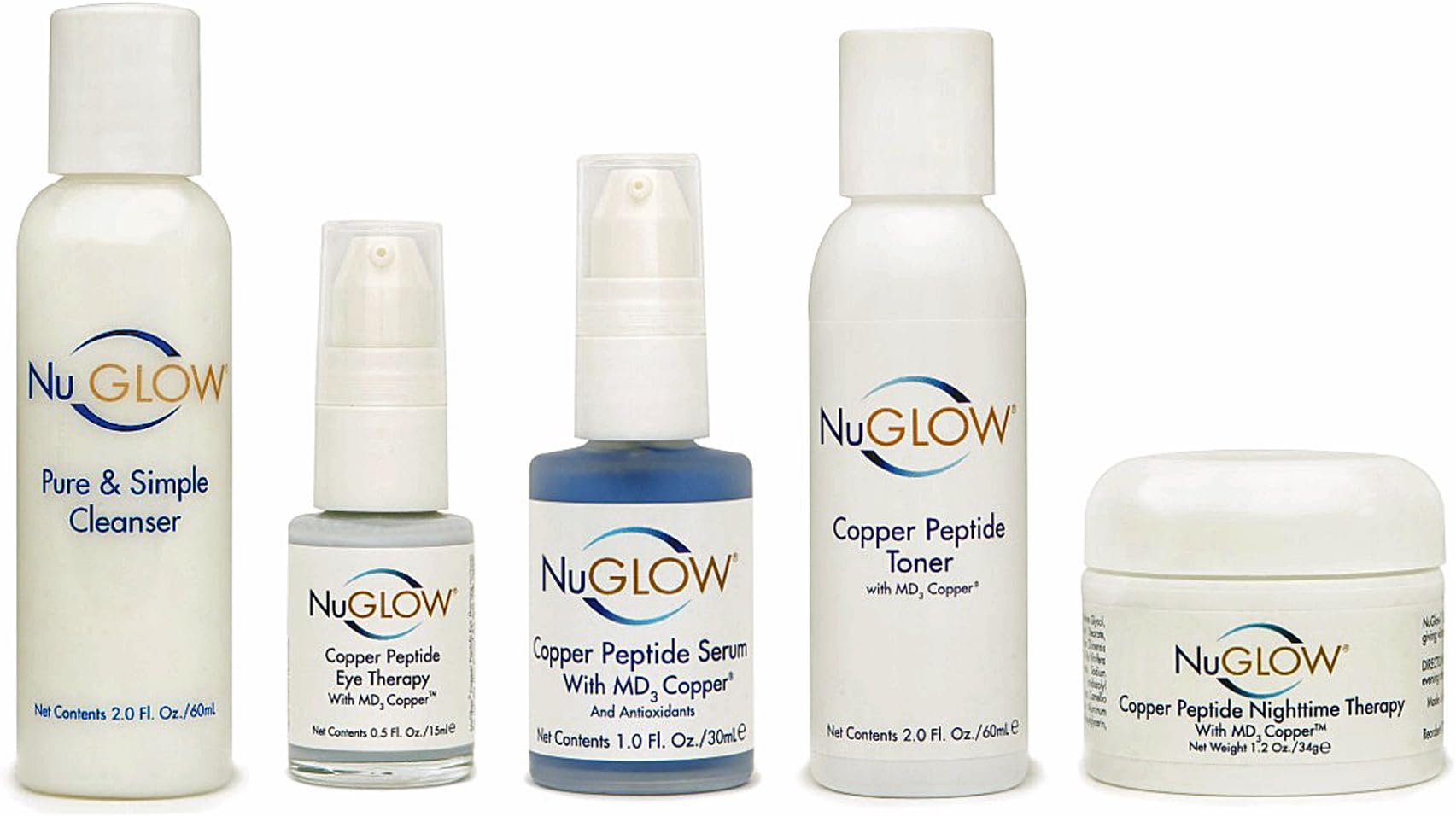 NuGlow 5-Piece Deluxe Anti-Aging Kit with Pure & Simple Cleanse