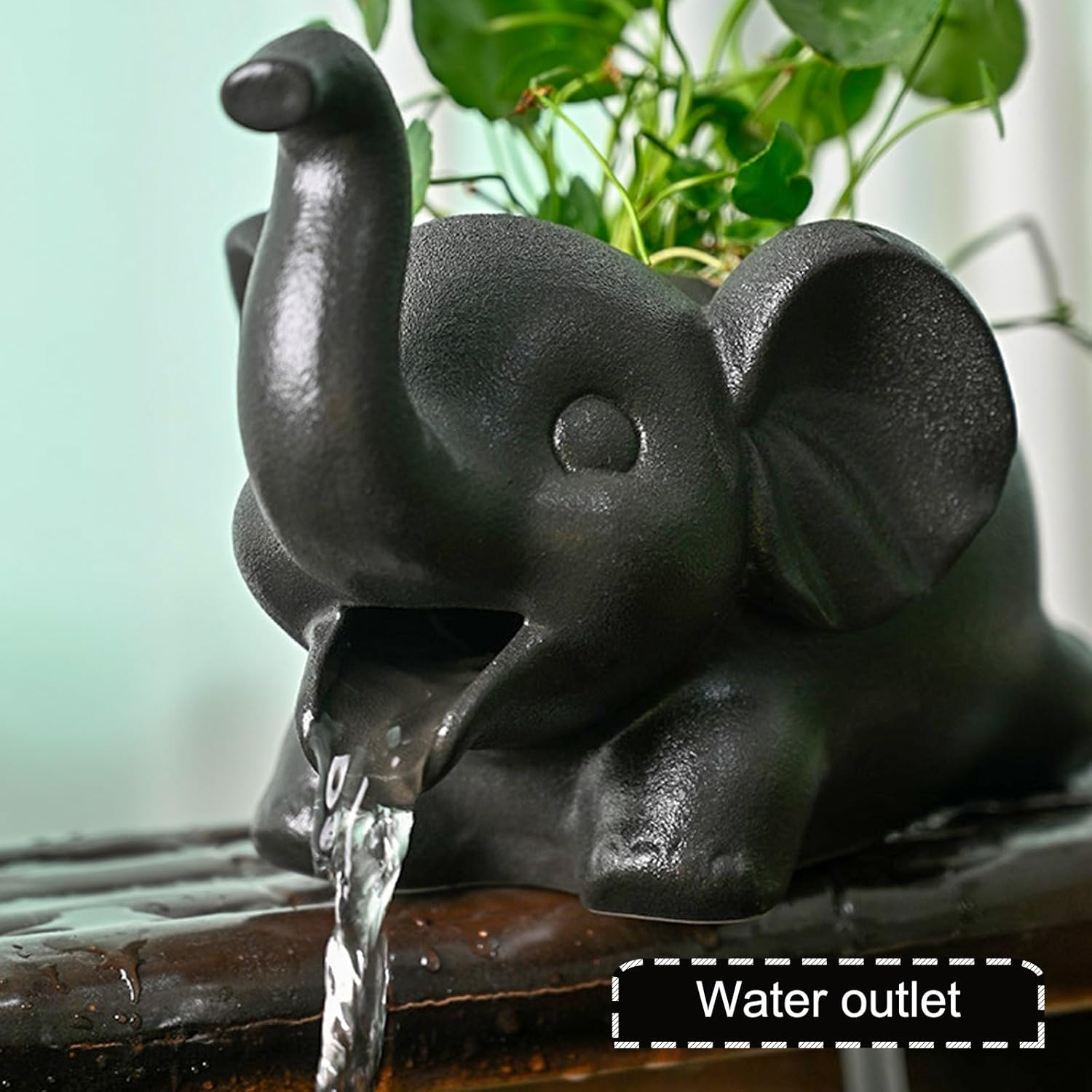 Pond Spitters for Small Ponds, Animal Pond Fountains, Fish Tank Automatic Circulation Water Landscaping Ornaments, Garden Decor for Koi Pond, Fish Tank Water Dispenser(Blue)