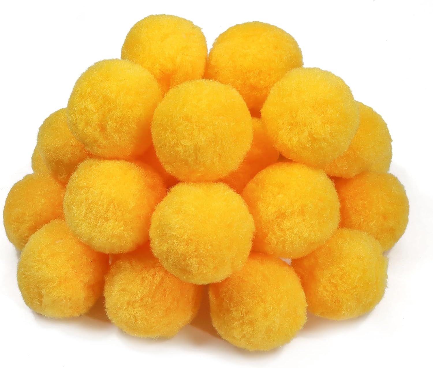 TOAOB 30pcs Large Pom Poms 2 Inch Light Golden Yellow Craft Pom Poms Fuzzy Pompoms Balls for DIY Arts and Crafts Projects Home Decorations