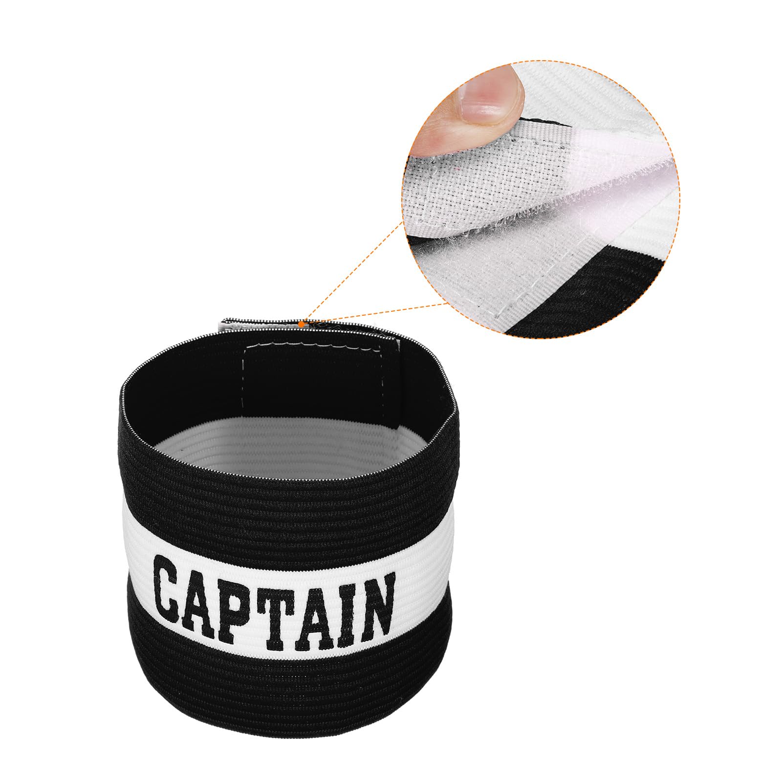 YOKIVE Captain Armband, Nylon Protective Arm Badge, Adjustable Flexibility, Great for Team Training Competitions (Black - Image 4