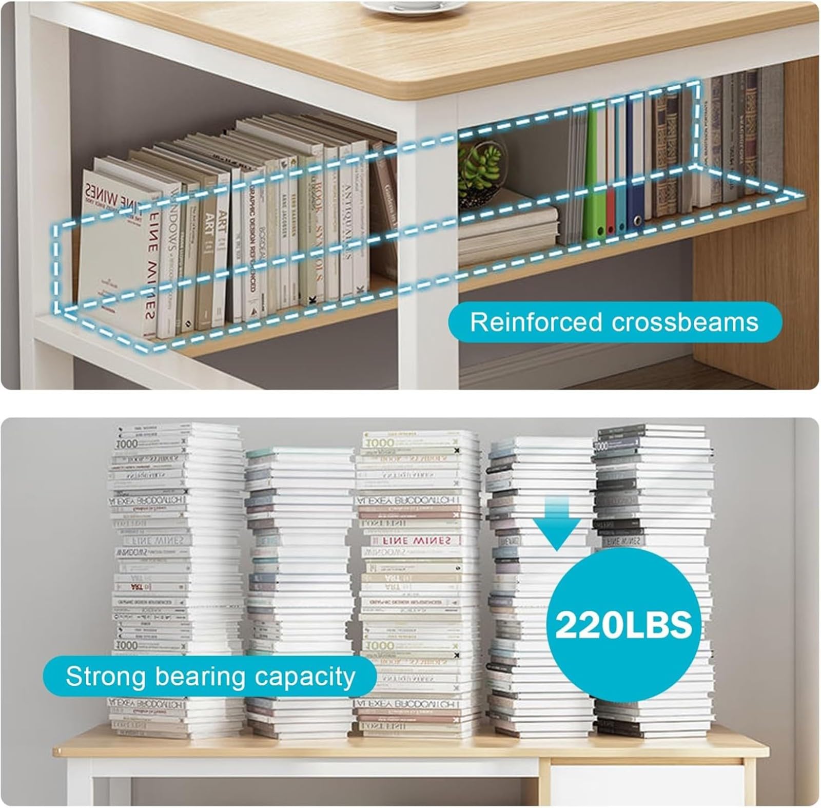 Scrivania per Computer in Stile Moderno E Semplice, con 3 Cassetti, Tavolo da Scrittura Multifunzionale per Ufficio Domestico A,100CM
